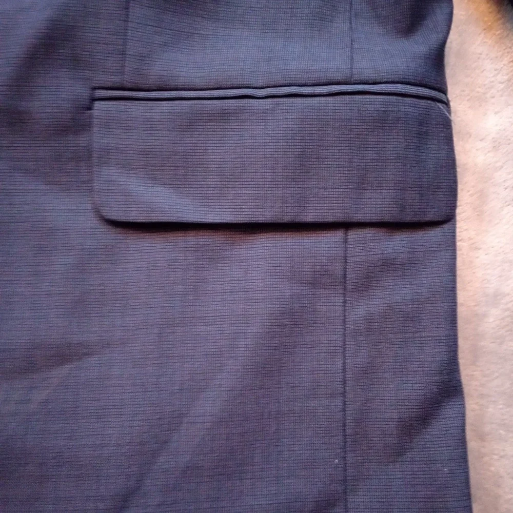 Jos A Bank Travel‎ Tech Blazer Jacket 46R Navy Blue Wool Blend Slim Fit Stretch